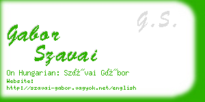gabor szavai business card